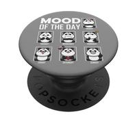 Panda Umore del Giorno Divertente Giorno Della Settimana Emozione Kawaii Carino PopSockets PopGrip Adesivo