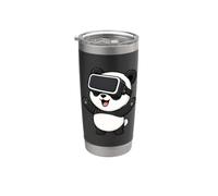 Panda Virtuale Realtà Gamer Cartoon Design Bicchiere termico in acciaio inox doppia parete