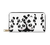 Panda Watching The Fun Wallet Portamonete a mano alla moda e versatile lungo può contenere telefoni cellulari, monete, chiavi