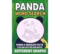 Panda word search with facts: Facts about panda and wild life with engaging different shaped word searches for adults , kids. Puzzles for freetime , vocabulary activities and entertainment