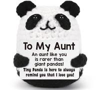 Panda Zia Festa della Mamma Regali di compleanno I Love You Auntie Regalo da nipote Best Aunt Ever Regali Great Auntie Regalo Fatto a mano Crochet Animale Panda Festa della Mamma Regalo Decorazione