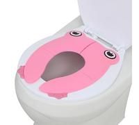 PandaEar Copriwater pieghevole da viaggio, per bambini e bambini, in silicone, per bambini, ragazzi e ragazze, con cuscinetti antiscivolo in silicone, sedile WC riciclabile