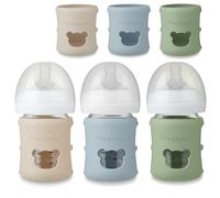 PandaEar Set Da 3 Manicotti In Silicone Per Biberon In Vetro Philips Avent Natural Da 120 ml, Antiurto E Resistenti Al Calore, Senza BPA