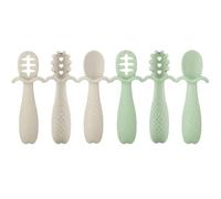 PandaEar Set di 6 Cucchiaini in Silicone per l’Apprendimento | Cucchiaini Morbidi e Flessibili per Pappe, Autosvezzamento, Senza BPA | Posate per Neonati e Bambini da 4 Mesi in su