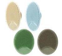 PandaEar Spazzola per la Crosta Lattea del Bambino, Set di Spazzole da Bagno in Silicone per Massaggio per Pelle Secca, Crosta Lattea e Eczema, Pacco da 4