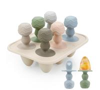 PandaEar Stampi in silicone per ghiaccioli, mini stampi per ghiaccioli al latte materno con bastoncini e a 6 cavità per sollievo dal dente da latte, stampi per ghiaccioli al latte materno congelato