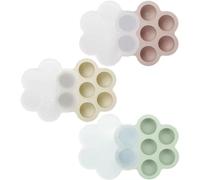 PandaEar Vassoi in Silicone per Congelare il Cibo del Bebè (3 Unità, con Coperchi), per Conservare Cibo Fatto in Casa, Frutta, Puree e Latte Materno.