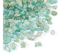 PandaHall - 100 g di perline assortite in acrilico trasparente, a forma di tulipano a goccia, distanziatori per l'estetica della Boemia, per la creazione di braccialetti dell'amicizia e gioielli