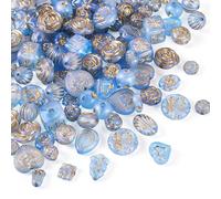 PandaHall - 100 g di perline assortite in acrilico trasparente, piatte e rotonde, sfuse, perline distanziatrici per l'estetica della Boemia, per la creazione di braccialetti dell'amicizia e gioielli