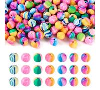 PandaHall 140 perline rotonde in argilla polimerica da 8 mm, perline sferiche pastello in argilla sciolte, distanziatori all'ingrosso per orecchini, collane, braccialetti, creazione di gioielli fai da