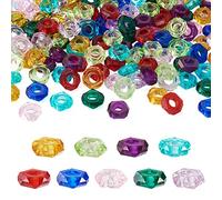 Pandahall 180 pezzi perline europee in resina grande foro distanziatore perline ciondoli per braccialetto fai da te gioielli che fanno accessori
