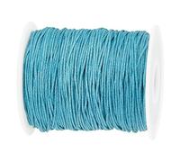 PandaHall 1mm 91m filo cerato in cotone Filo di Cera Filo Gioielli Filo Cordino per Perline Collane Bracciali bigiotteria Natale Fai da Te, Verde