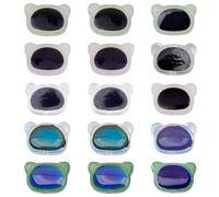 Pandahall - 40 perline in vetro a forma di orso che cambiano colore, perline bicolore, con rilevamento della temperatura, per la creazione di gioielli, bracciali, collane, artigianato fai da te