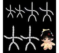 PandaHall 6 pz Scheletro Articolazione del Corpo 3 Dimensioni Figura Scheletro Mobile Giunto in Plastica Presa A Sfera Jeton Connettori per Orsacchiotto Morbidi Arti e Articolazioni della Testa