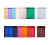 PandaHall 60 Pezzi 15 Colori Sacchetti di Organza 20x30cm Sacchetti di Favore con Coulisse Sacchetto Regalo di Organza per Matrimonio Shower bomboniere Sacchetto di Gioielli in Rete