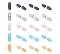 PandaHall 60 pz 5 Colori Plastica Catenacci Breakaway Break Away Catenacci di Sicurezza 24x9mm per la Gomma Silicone Dentizione Collane Creazione di Gioielli