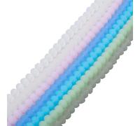 PandaHall - 7 fili di perline di vetro cristallo smerigliato, 8 mm, sfaccettate, imitazione giada, perline a rondella, per la creazione di gioielli dell'amicizia, bracciali, collane, orecchini