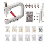 PandaHall Kit di fissaggio per rivetti di perle con perline e pinzette e chiodi per artiglio, per lavori fai da te, cappelli, scarpe, vestiti