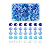 PandaHall - Perline briolette a forma di rondelle sfaccettate, in cristallo, 6 mm distanziatori trasparenti e opachi in colori AB per braccialetti e collane, bigiotteria fai da te artigianali, 500 pz