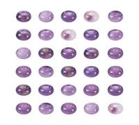 PandaHall, perline in pietra di ametista naturale, 12 x 6 mm, distanziatori per braccialetti europei con charm a forma di rondelle, 50 pezzi, con foro grande