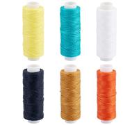 PandaHall - Set di 6 rotoli di filo cerato sottile da 0,5 mm, per creazione di gioielli, macramè, per braccialetti di amicizia, collane, macramè