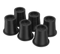 PandaHug 6 rialzi rotondi per letto, 8,4 cm, alzate per sedie, resistenti, supportano fino a 2.721,6 kg, in gomma, per divano, scrivania, divano, tavolo, libreria
