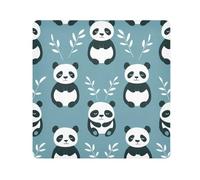 Pandas Leaf - Panno adesivo per fotocamera, motivo quadri, panno autoadesivo per obiettivo, antigraffio, protezione per obiettivo, borsa per il trucco, 35 x 35 cm, Multicolore, 17.7x17.7in, moderno