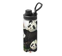 Pandas Of Father And Son - Borraccia termica sportiva da 510 ml, leggera e a prova di perdite, adatta per attività all'aria aperta, fitness, viaggi, semplice ed elegante.