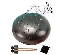 PandaXun Tamburo in acciaio, 8 note, per esterni, giardino, per esterni, quando piove, strumenti di guarigione del suono per educazione musicale, intrattenimento, meditazione, yoga, chakra, marrone