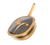 Pande per friggere antiaderenti - Titanium Deep Cooking Skillet Large Pan | Vasi da cucina con coperchio in vetro, padella adatta a induzione per frittata Pancake cotto elettrico Gesure gas gas