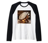 Pandeiro Instrument Musica Musicista Brasile Samba Maglia con Maniche Raglan
