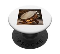 Pandeiro Instrument Musica Musicista Brasile Samba PopSockets PopGrip Adesivo