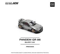 Pandem GR86 Argento Nuovo Stampo 1:64 Scala Pop Race PR640235