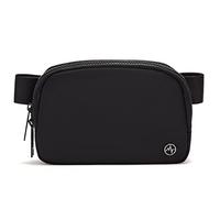 Pander Marsupio con doppia cerniera, in nylon, da donna, alla moda, con cinturino regolabile, 1 l., Nero , 19cm x 5.5cm x 13cm, Borse da cintura ovunque