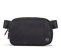 Pander Two Way Zipper Fanny Pack Nylon Everywhere Belt Bag for Women, Water Repellent Waist Packs, Crossbody Bags with Adjustable Strap (Black).