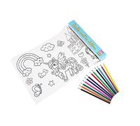 Pandiui23 Rotoli di carta da colorare, 150 x 300 cm, carta da disegno per bambini, motivo unicorno, 10 fogli