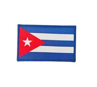 Pandiui23 Toppe ricamate, 1 bandiera di Cuba Spagna con colori ufficiali, stemma ricamato, toppe ricamate per motociclisti, toppe militari