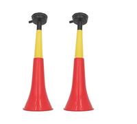 Pandiui23 Trombette Vuvuzela a due corpi. Accessorio per calcio e celebrazioni sportive. Clacson ad aria rumoroso per l'animazione, ideale per il trasporto (Belgio, 2 prodotti)