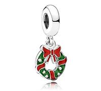PANDOCCI 2017 vacanze natalizie ghirlanda appesa fascino perline autentico argento 925 fai da te adatto per originale pandora bracciali moda gioielli di fascino