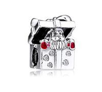 PANDOCCI 2019 inverno natale santa in una confezione regalo argento 925 fai da te adatto per bracciali Pandora originali fascino gioielli di moda