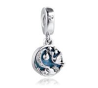 PANDOCCI 2020 Acquista Regalo Festa della Mamma Cicogna Stelle Scintillanti Perlina Argento 925 Fai da Te Adatto per Braccialetti Pandora Originali Gioielli di Moda con Ciondoli