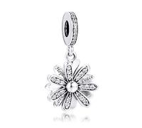 PANDOCCI 2020 Primavera frizzante Margherita Fiore Perla 925 Argento FAI DA TE Adatto per Pandora Originale Bracciali Fascino Gioielli Di Moda, Argento sterling, Argento sterling