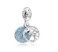 PANDOCCI Ciondolo a forma di Elsa e Nokk, in argento 925, adatto per braccialetti Pandora originali, gioiello alla moda