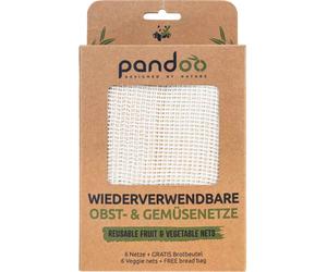pandoo Rete per Frutta e Verdura - Set da 6 pezzi + sacchetto per il pane