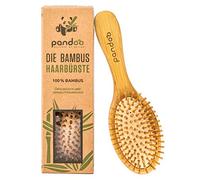 pandoo spazzola per capelli in bambù con setole naturali, Vegano, rispettoso dell'ambiente Spazzola naturale con setole di bambù per capelli naturalmente belli per uomo, donna, Detangler