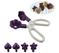 Pandor Cake Pop Maker 3 in 1 - Set di stampi in silicone a forma di cuore, fiore, stella