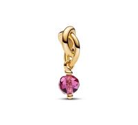 PANDORA 14k Gold-plated dangle with phlox pink crystal