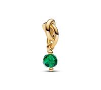PANDORA 14k Gold-plated dangle with royal green crystal