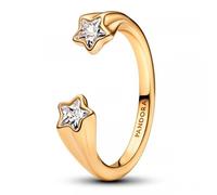 Pandora 163582C01-52 Shooting Stars Open Ring - 14k Gold-Plated, Size 52