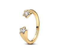 Pandora 163582C01-56 Shooting Stars Open Ring - 14k Gold-Plated, Size 56